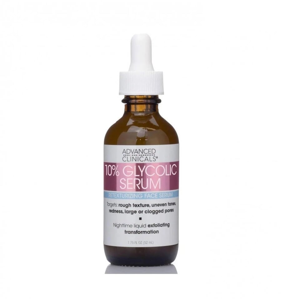 Glycolic acid serum 10% for skin lightening and renewal from Advanced Clinics 52 ml