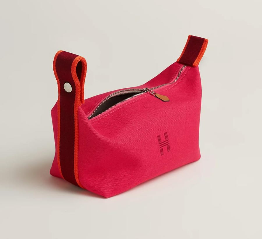 حقيبة Hermes صغيرة بلون كركديه