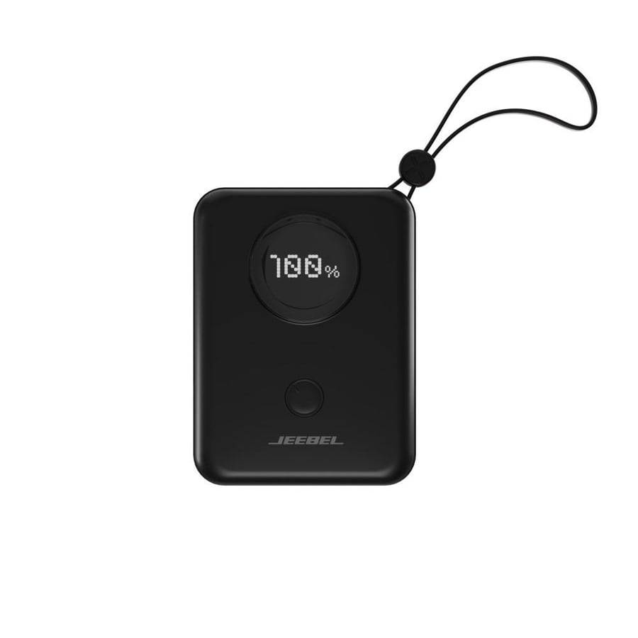 شاحن متنقل JE-B389 (باور بانك) 10000mAh بشاشة رقمية – PD سريع 22.5W مع كابلات Lightning وType-C مدمجة من شركة JEEBEL