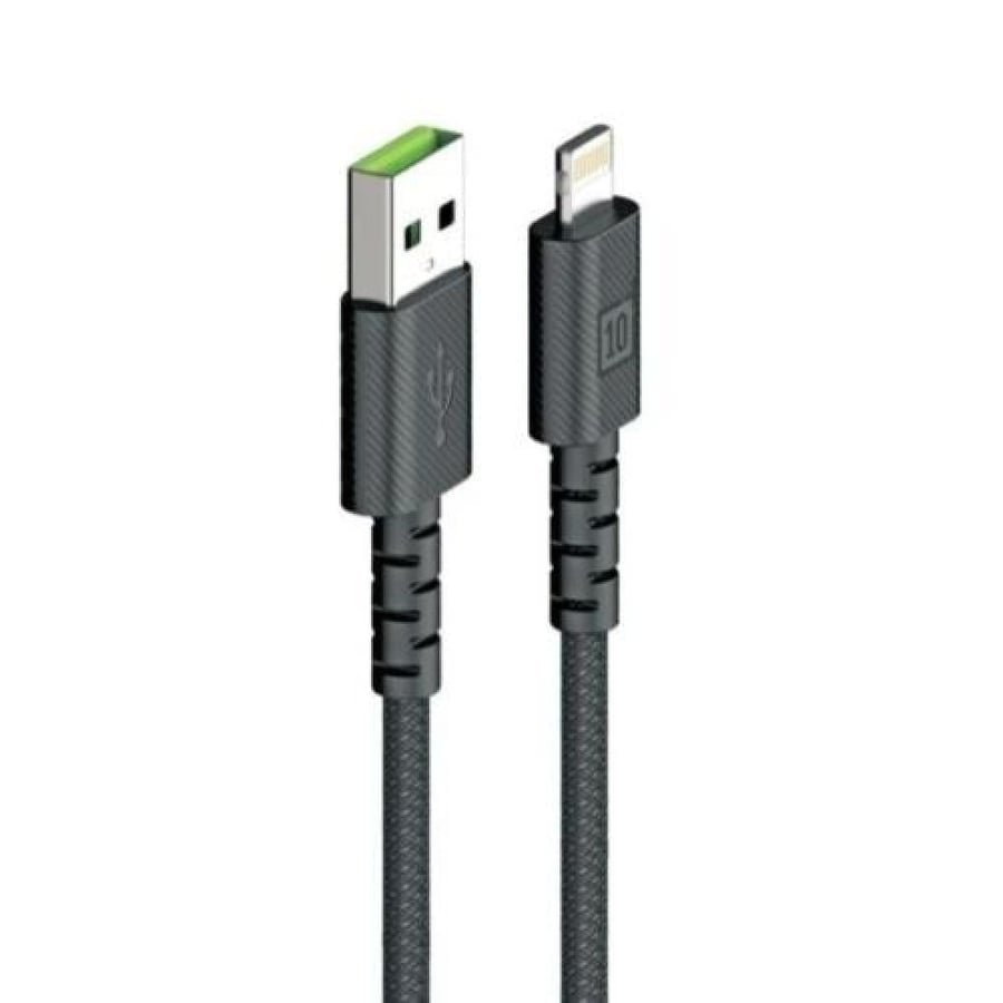 سلك شاحن (USB-A - LIGHTNING) (T3106) يو اس بي - ايفون (١ متر ) من TENPLUS