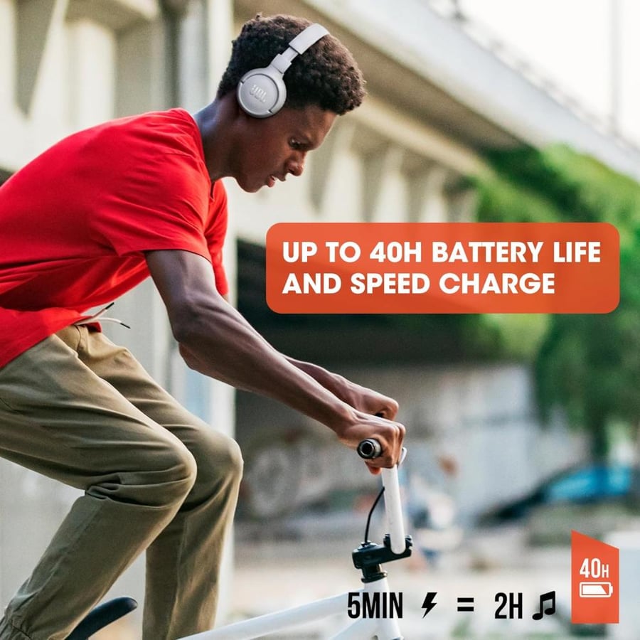 سماعة لاسلكية بلوتوث  (TUNE 510 BT) مع بطارية تدوم 40 ساعة ()() -  من JBL