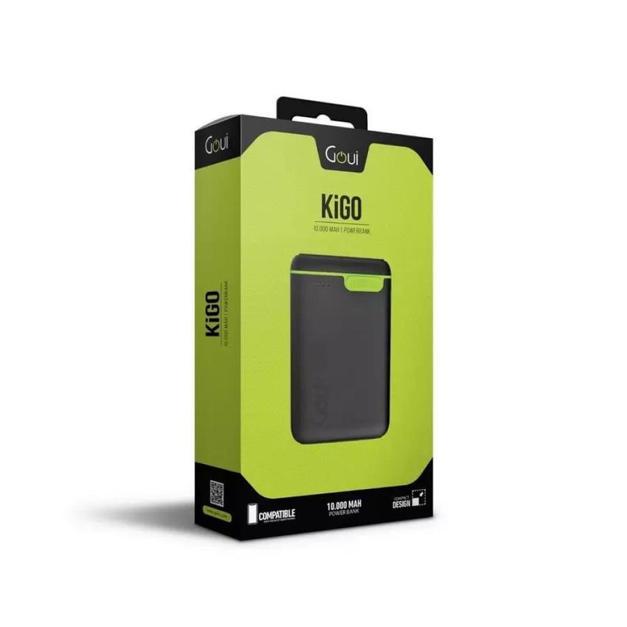 شاحن متنقل (G-PB2G10-K) (KiGO) 10,000mAh ميلي أمبير مع مداخل تايب سي( PD x 2) + يو اس بي (USB-A x 1) من GOUI