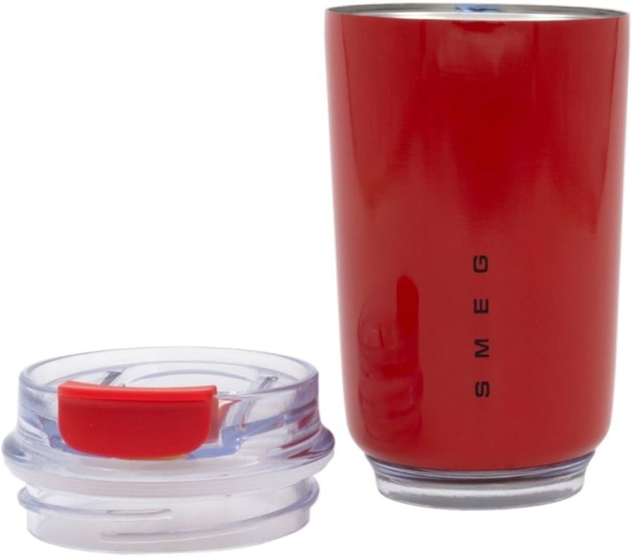 كوب قهوة للسفر (SMEG-648)، سعة 350 مل معزول بغطاء مانع للتسرب من SMEG