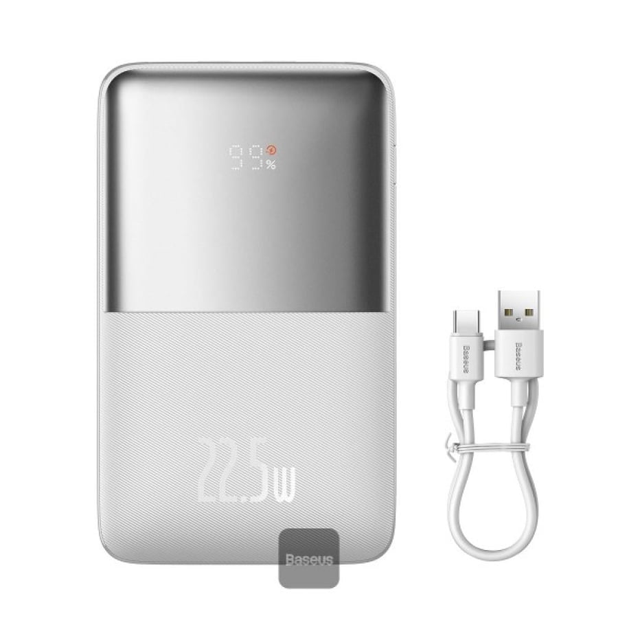 شاحن متنقل (PPBD2-2022) (Bipow Pro Digital Display FAST CHARGE POWER BANK) 20,000mAh ميلي أمبير مع مداخل تايب سي( PD x 1) + يو اس بي (USB-A x 2) من BASEUS