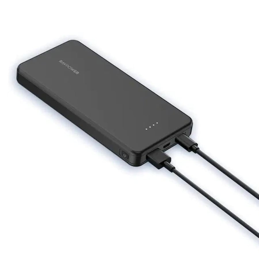 شاحن متنقل (RP-PB1215) (PD Pioneer 15w) 10,000mAh ميلي أمبير مع مداخل تايب سي( PD x 1) + يو اس بي(USB-A x 1) من RAVPOWER