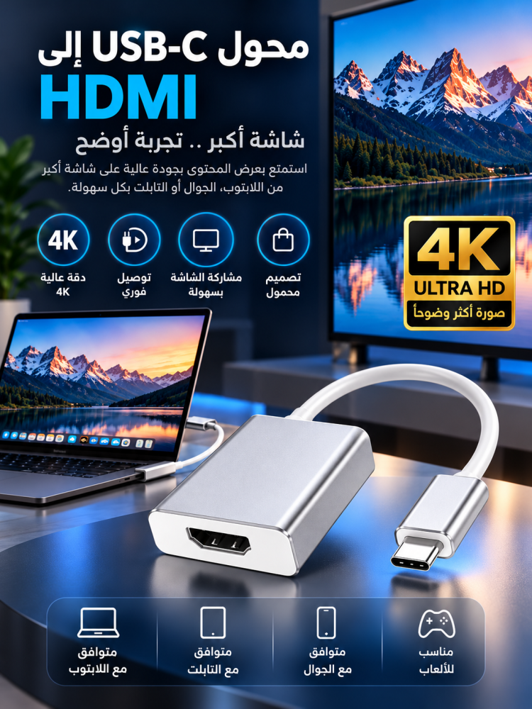 محول USB-C إلى HDMI AV الرقمي