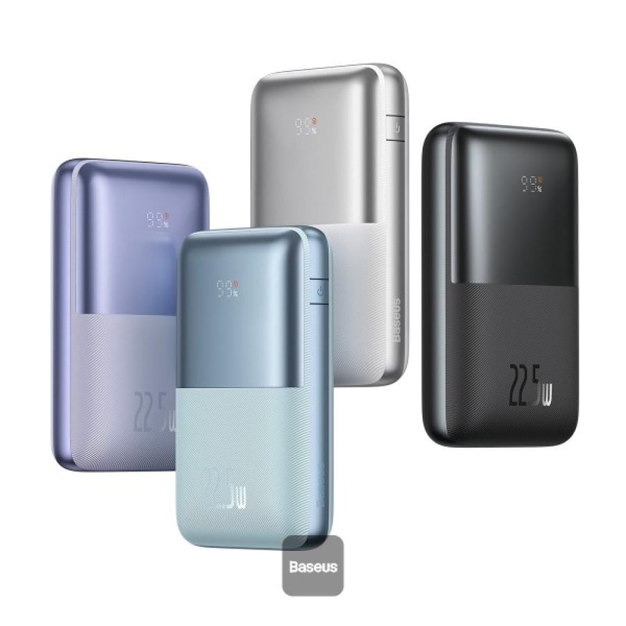 شاحن متنقل (PPBD2-2022) (Bipow Pro Digital Display FAST CHARGE POWER BANK) 20,000mAh ميلي أمبير مع مداخل تايب سي( PD x 1) + يو اس بي (USB-A x 2) من BASEUS