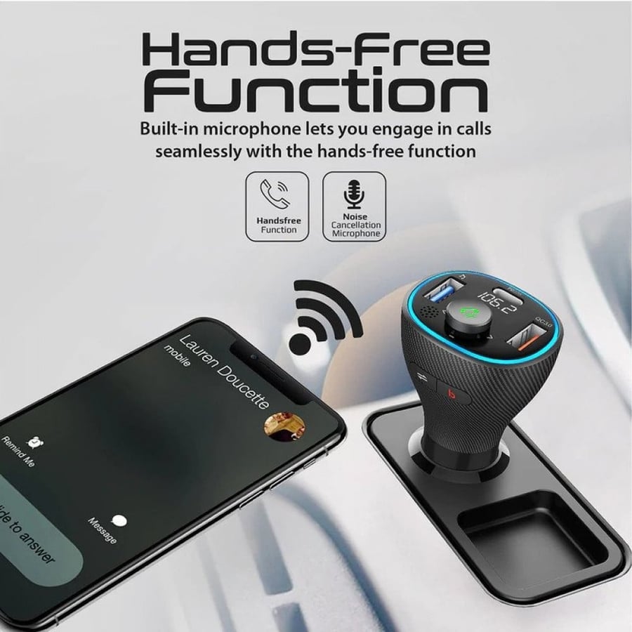 شاحن سيارة PowerTune-38W مع مشغل FM من شركة PROMATE