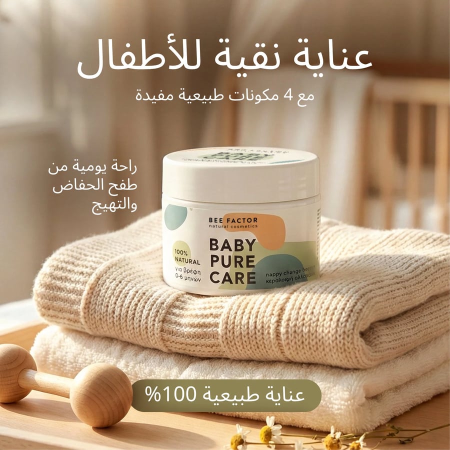 كريم شمع العسل للعناية بمنطقة الحفاض وحماية بشرة الطفل من الاحمرار