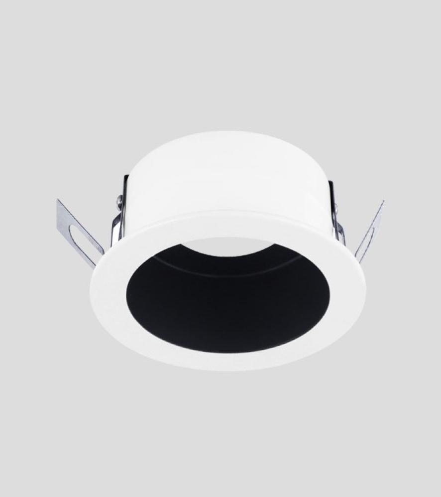 Non-movable recessed circular ceiling frame with a cut size of 72mm