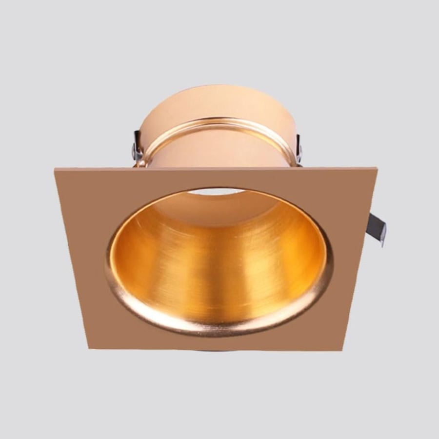 Non-movable recessed square ceiling frame with cut size 70mm + LED spot lamp + lamp base