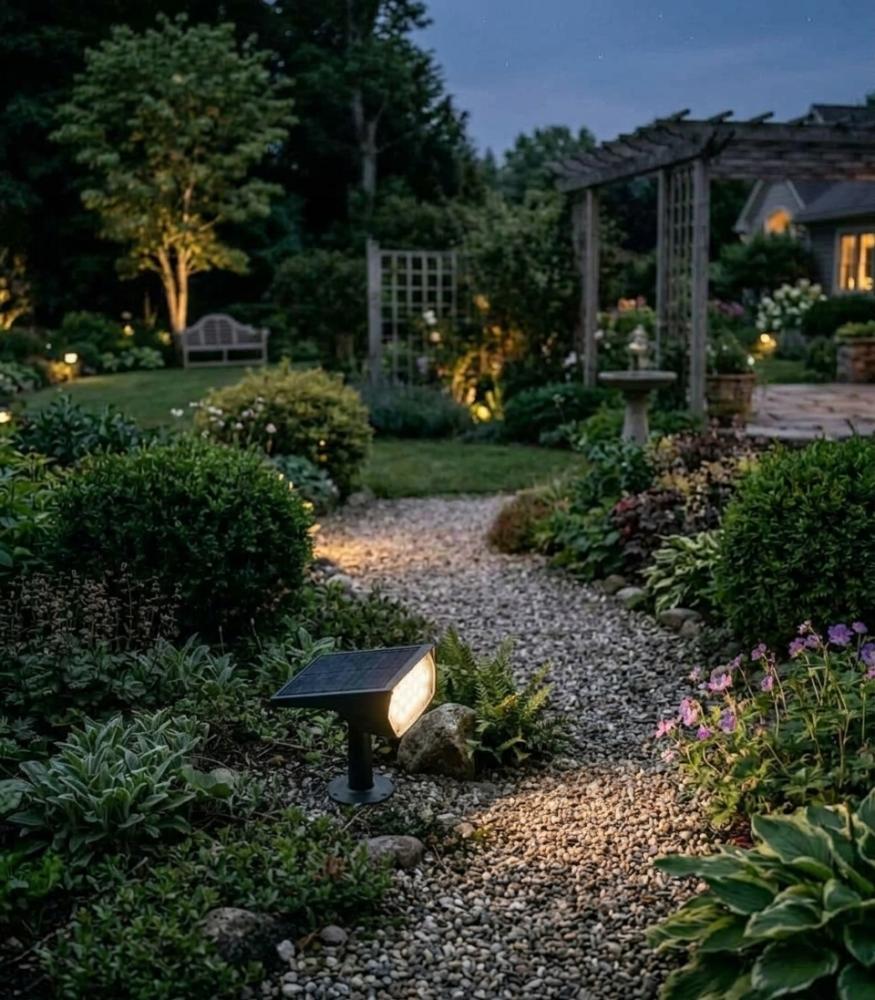 وحدة إضاءة LED غرس أرضي بالطاقة الشمسية – ILLUS – 2 واط – 3000K – زاوية 30° – IP65 – إنارة حدائق وممرات