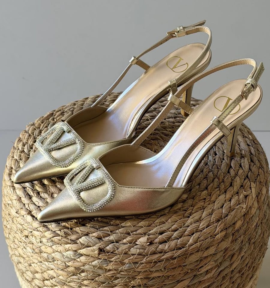 Crystal heel from Valentino, master quality