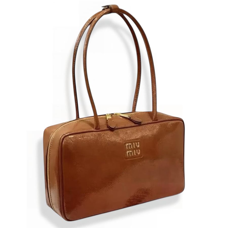 A shiny leather bag from Miu Miu (MIU MIU) in various colors