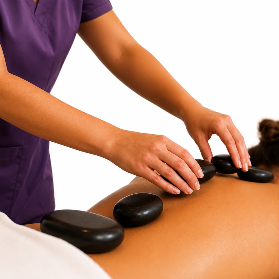 مساج الأحجار الساخنة 75 دقيقه