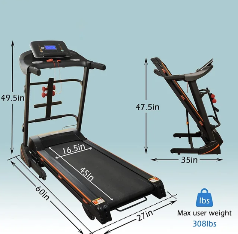 سير كهربائي 630D Running multifunctional Treadmill مع مساج