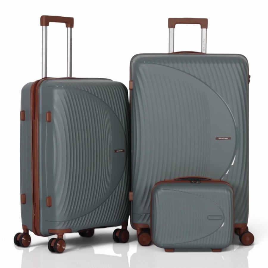 Aviator Anti-Breakage Travel Luggage Set – 3 Pieces (28, 24, and 12 Inch Sizes) – Available in Multiple Colors