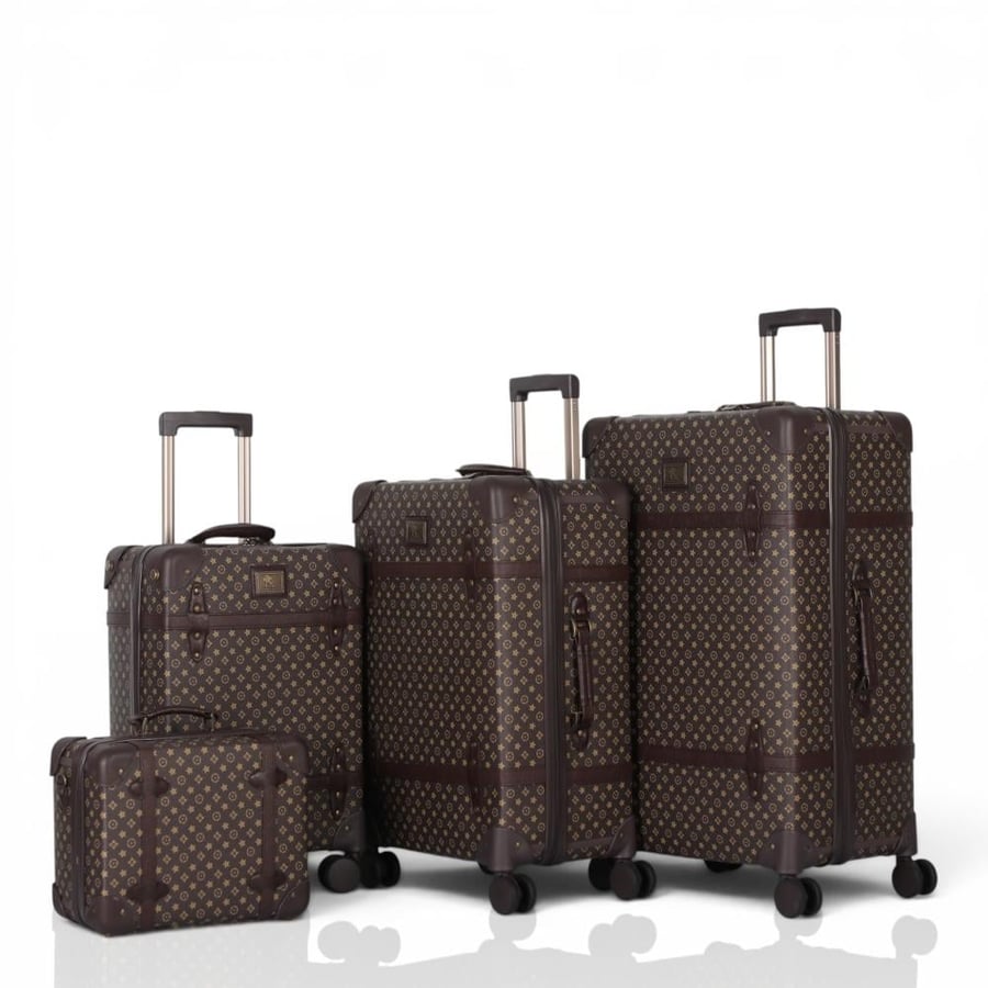 Classic Suitcase Set – Timeless Elegance & Unmatched Durability – Crafted from Premium Polypropylene & Reinforced High-Quality Leather – Break-Resistant