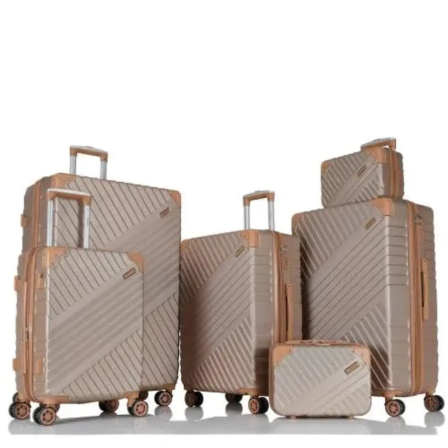6-Piece Bridal Travel Suitcase Set – Made of ABS Material