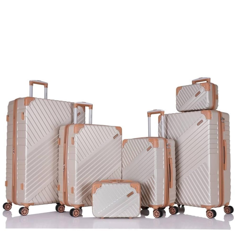 6-Piece Bridal Travel Suitcase Set – Made of ABS Material
