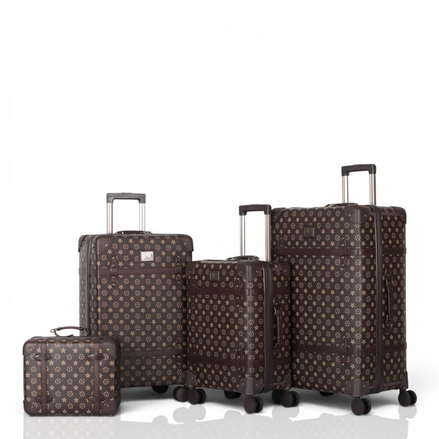 Classic Suitcase Set – Timeless Elegance & Unmatched Durability – Crafted from Premium Polypropylene & Reinforced High-Quality Leather – Break-Resistant