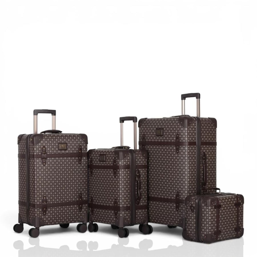 Classic Suitcase Set – Timeless Elegance & Unmatched Durability – Crafted from Premium Polypropylene & Reinforced High-Quality Leather – Break-Resistant