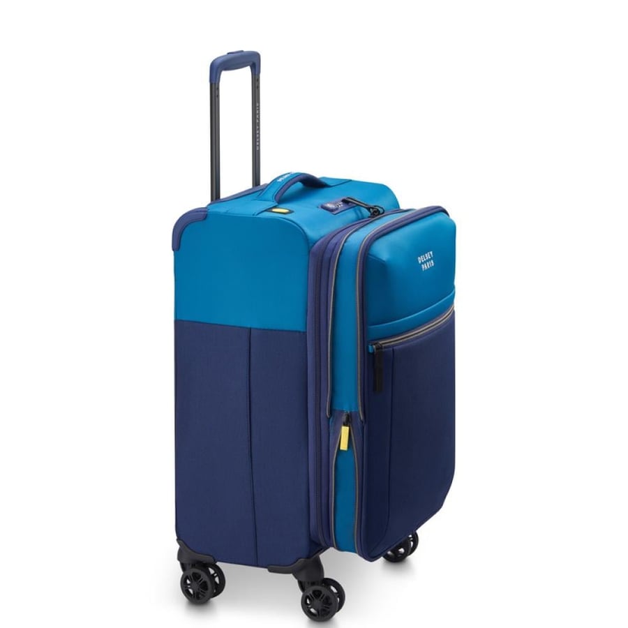 Delsey Brochant 3 Soft Travel Suitcase – 55 cm (Ultra Blue)