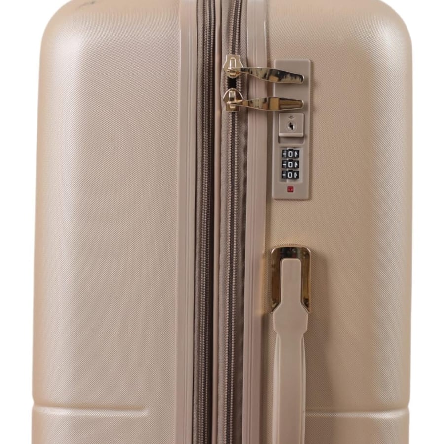 5-Piece Bridal Travel Suitcase Set – Includes 3 Trolley Suitcases and 2 Makeup Bags – Double Spinner Wheels – Expandable Zipper – DIMA Brand
