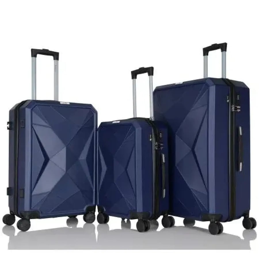 طقم حقائب سفر 3 قطع – خامة ABS عالية الجودة - عجلات مزدوجة 360°-