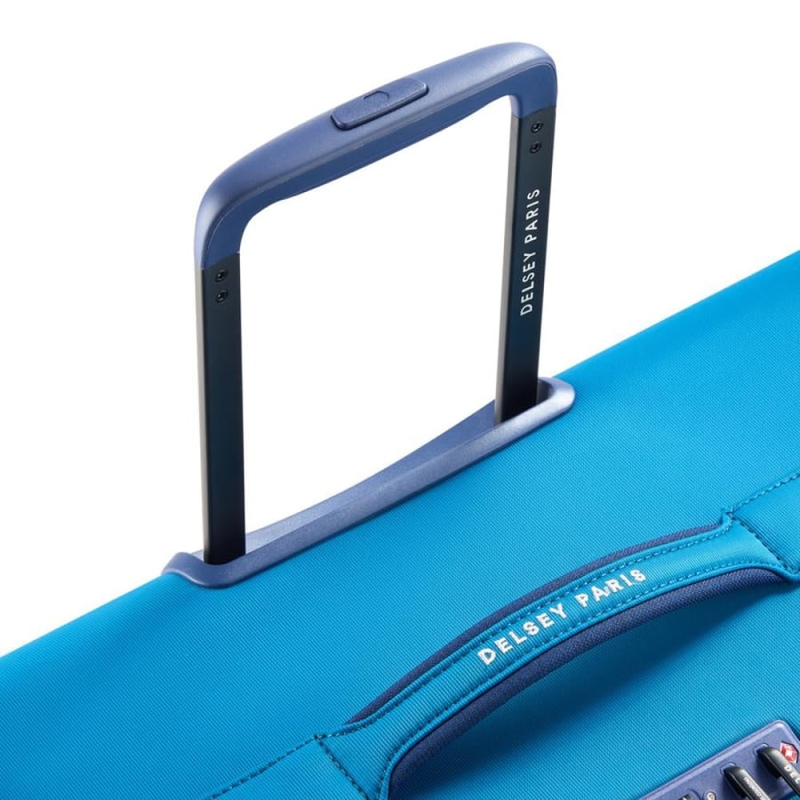Delsey Brochant Soft Luggage Set – 3 Pieces (S/M/L) – Blue Hyper