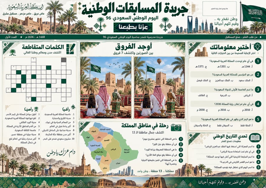 جريدة مسابقات اليوم الوطني 96
