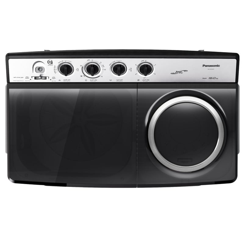 Panasonic Twin Tub Washing Machine - 16kg Wash / 13kg Spin - Gray NA-W16XG1BSA