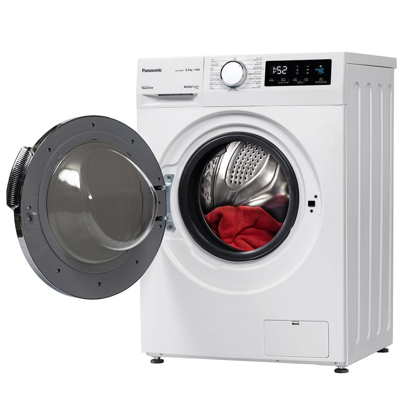 Panasonic Automatic Washing Machine – Front Load – 8 kg – Inverter – White NA-16MG1WSA