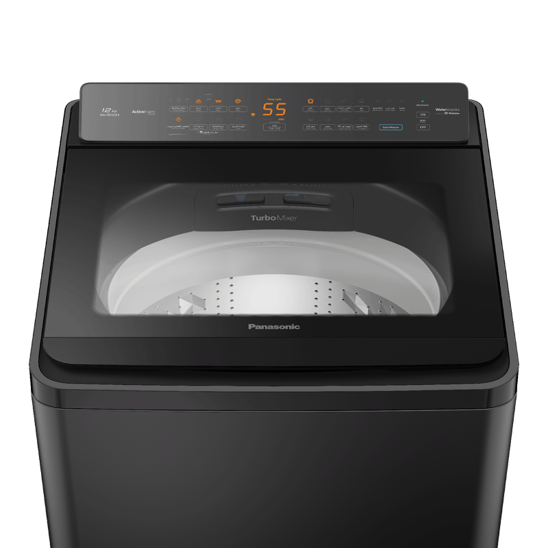 Panasonic Automatic Top Load Washing Machine – 12 kg – Inverter – Black NA-FD12X3BSA