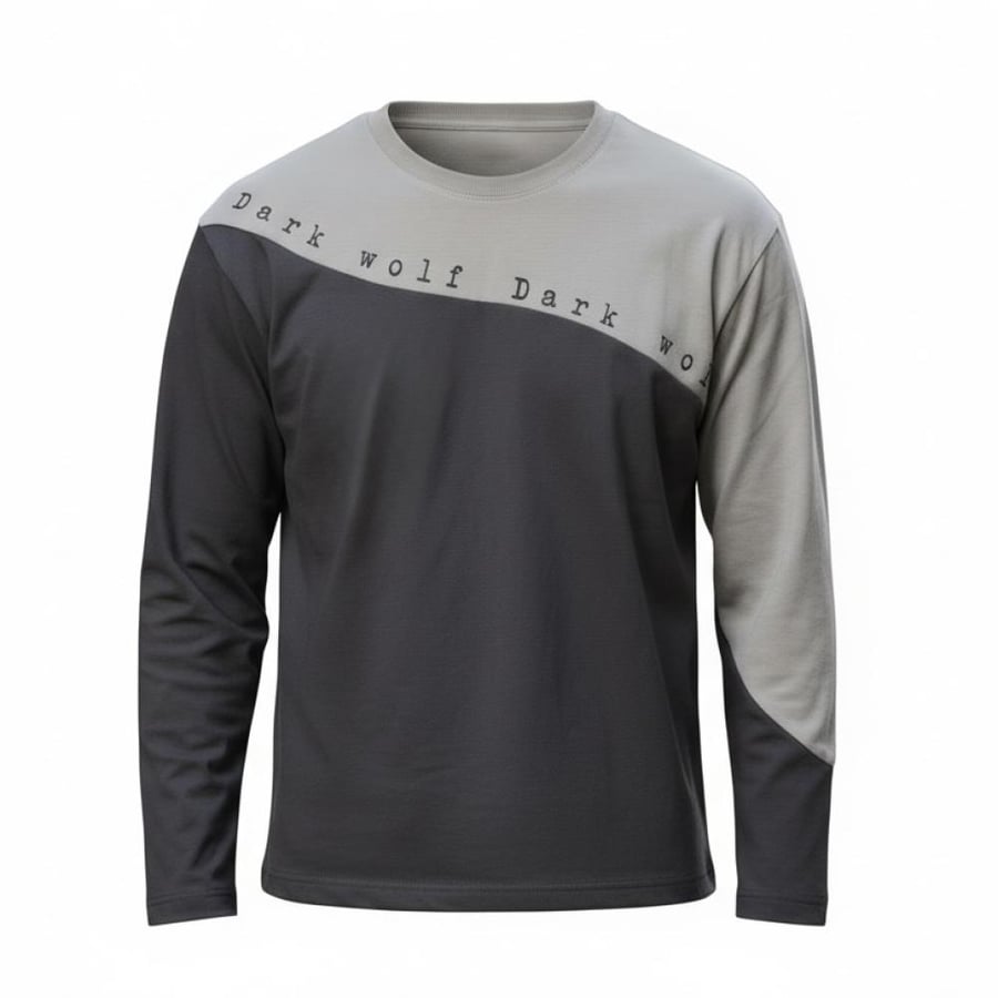 DW-07 Light Grey & Charcoal Long Sleeve