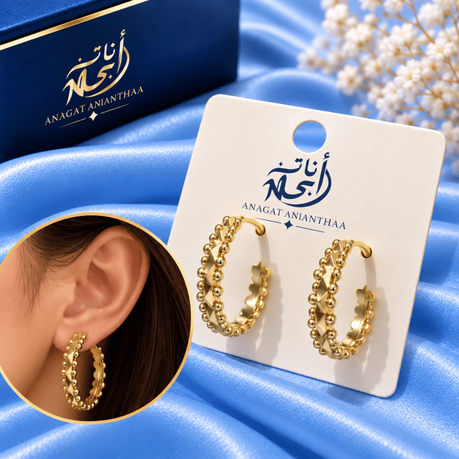 حلق مستوحى من كارتير – مطلي ذهب