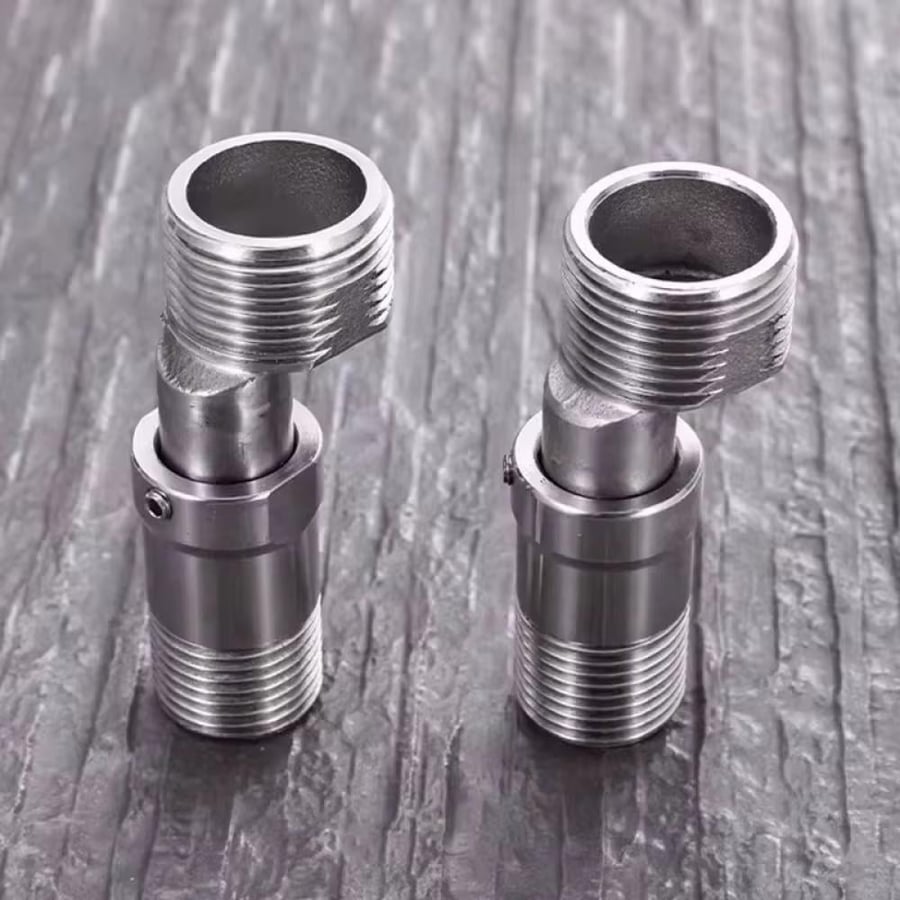 Adjustable crank fitting for wall mixer