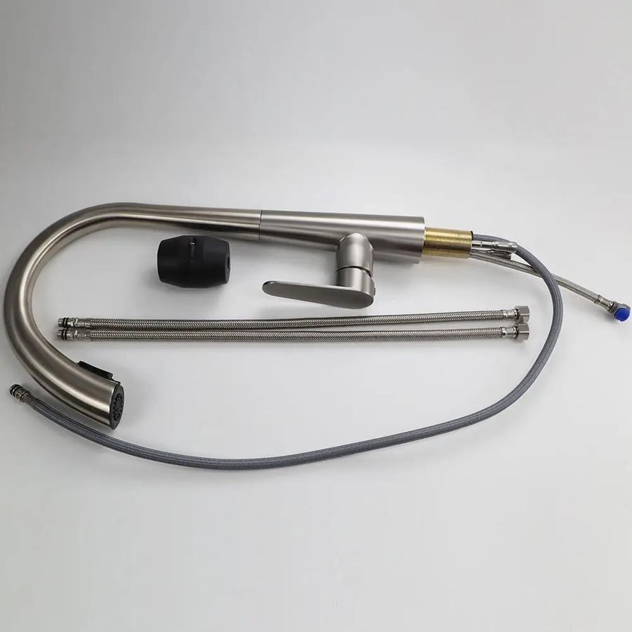 Matte Chrome Pull Out Sink Mixer