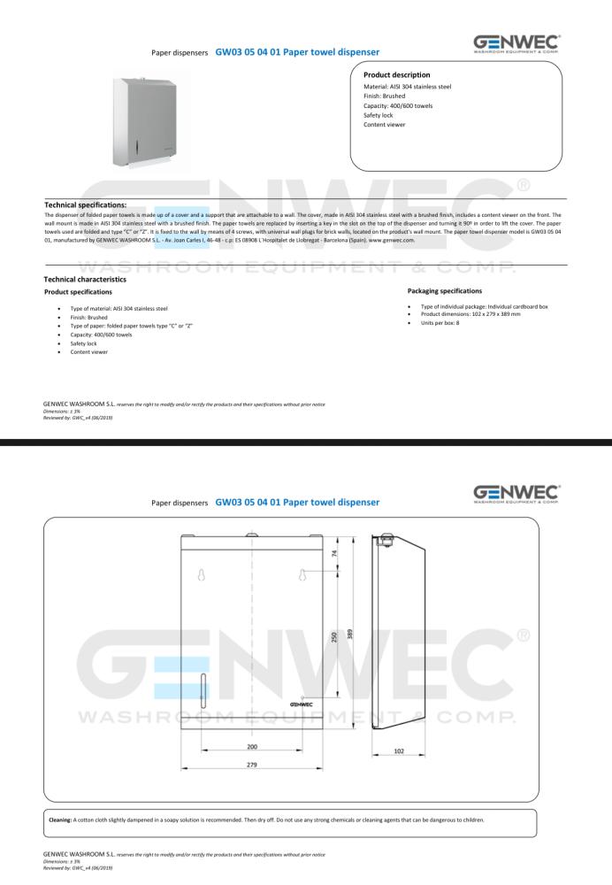 Gnoc/GENWEC Large Tissue Box