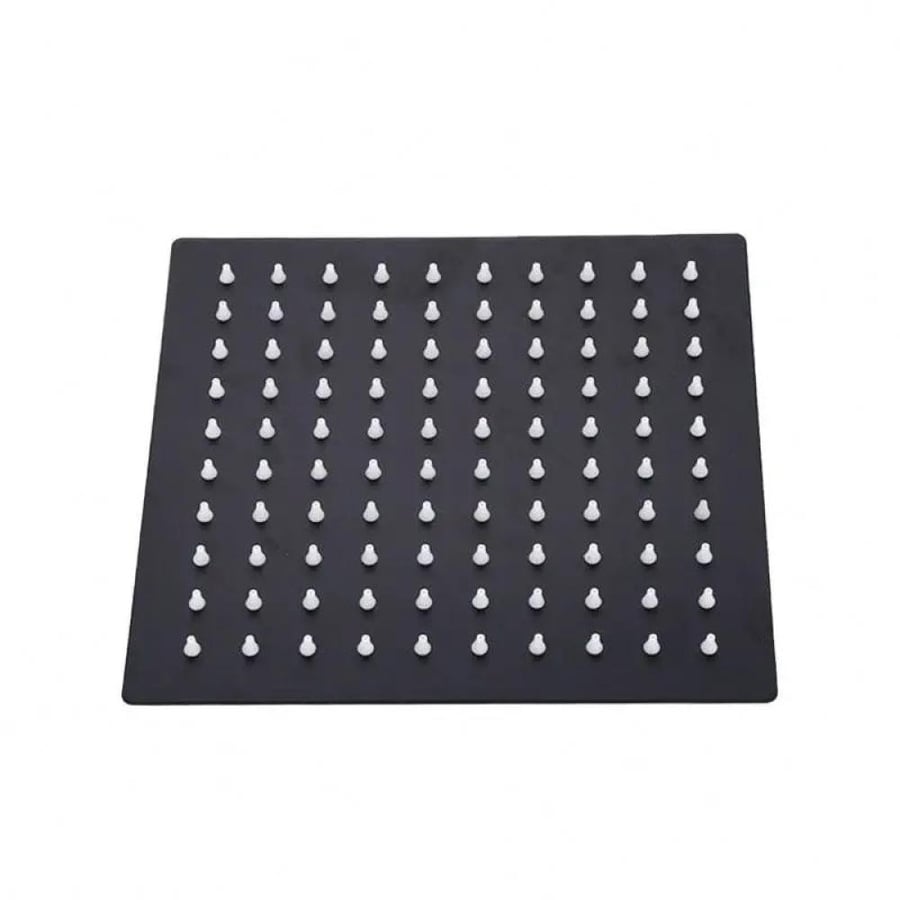 طاسة دش ستانلس ستيل اسود مربع 25*25 سم