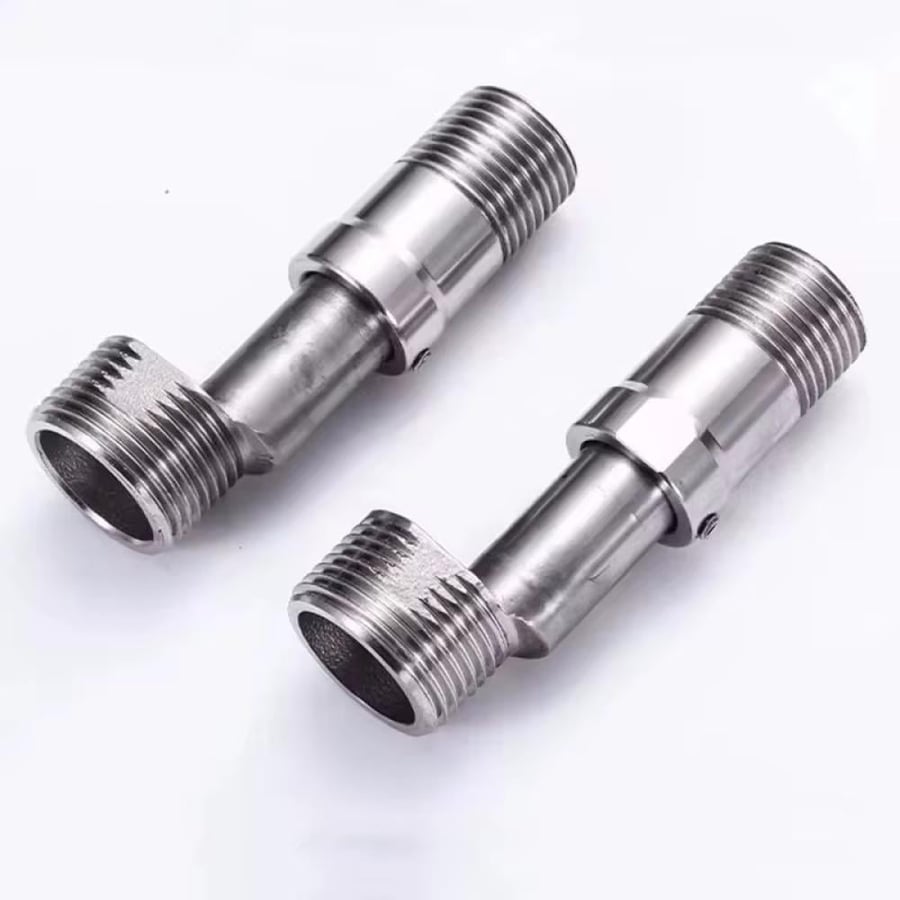 Adjustable crank fitting for wall mixer