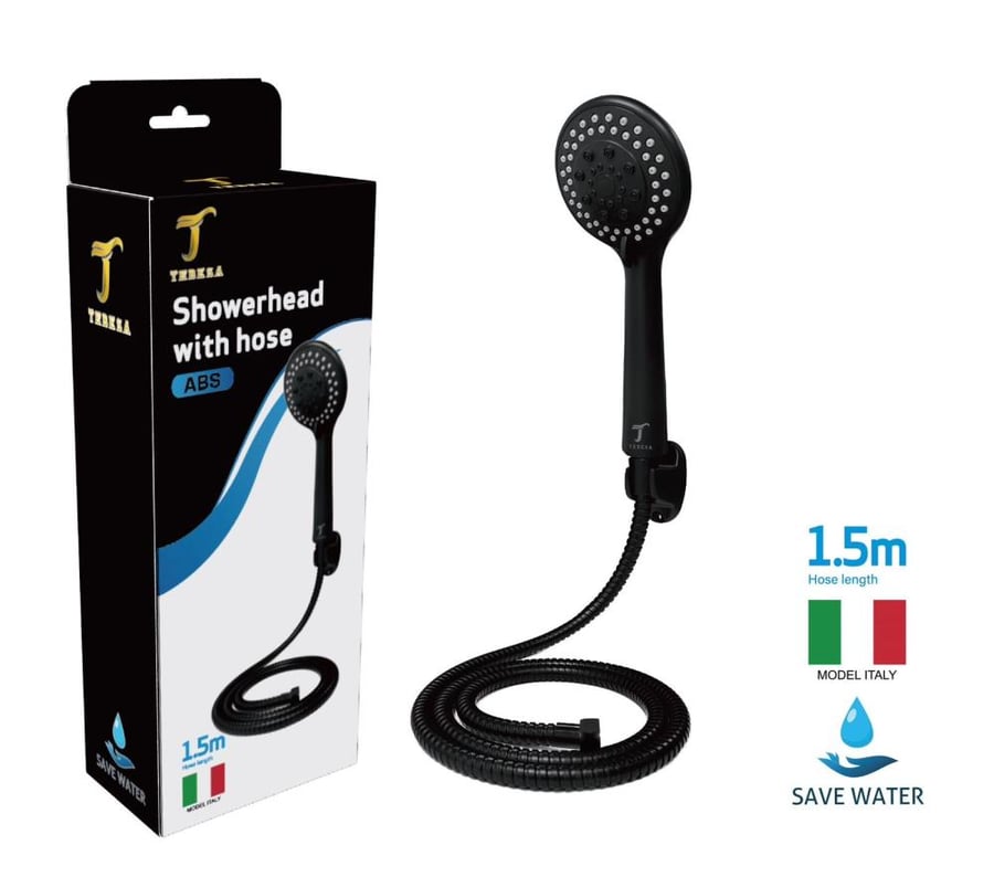 Handheld headphones with cable and round black base
