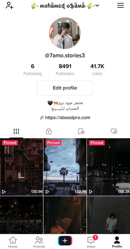 حساب تيك 8400متابع عرب