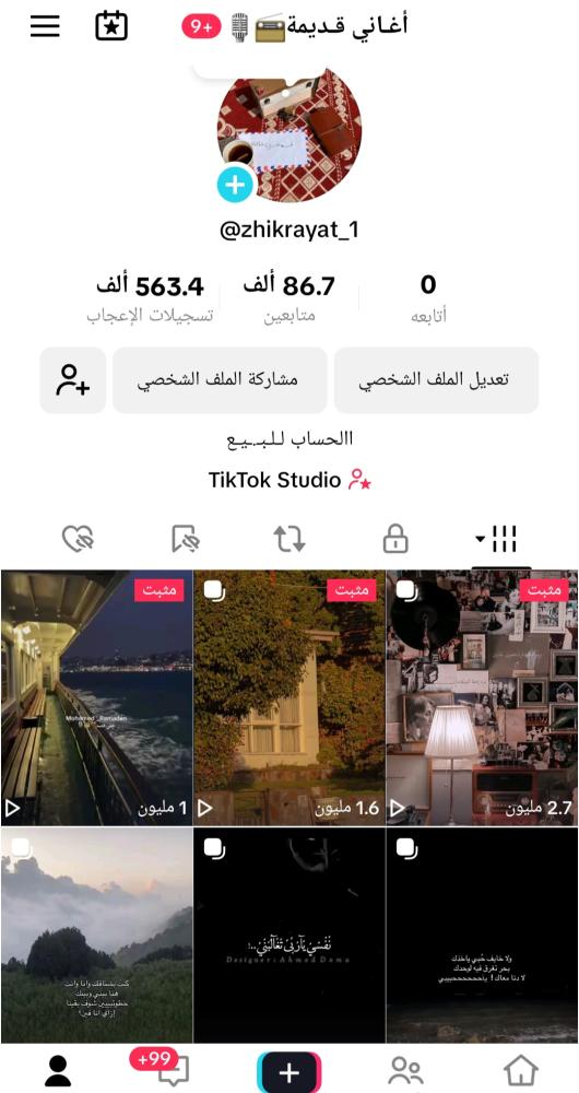 TikTok account 86K followers Arabs