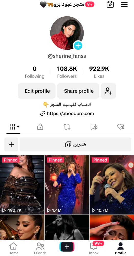 حساب تيك 108الف متابع عرب