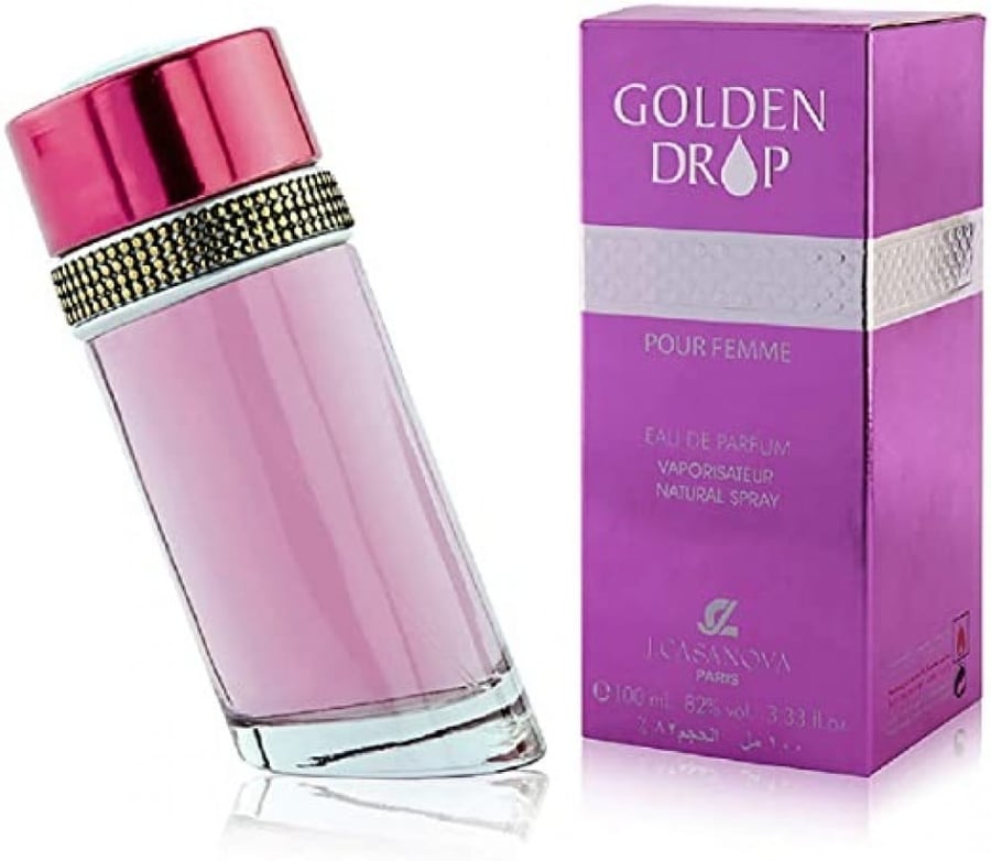 عطر جولدن دروب للنساء من ماركة جيه كازانوفا ، او دى بارفان ، 100 مل