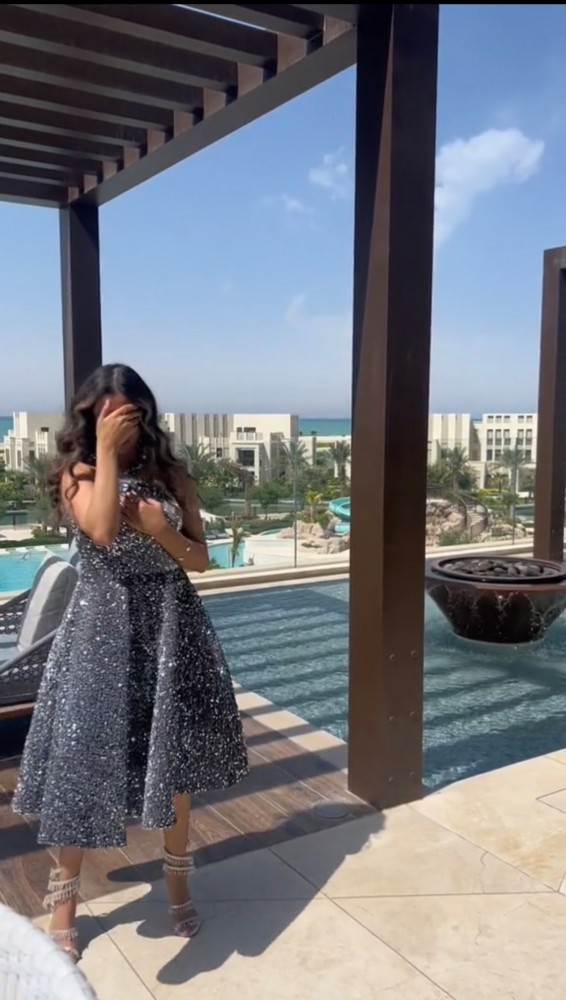 فستان سهرة ترتر