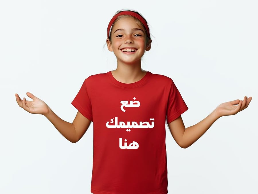 Custom red children's T-shirt