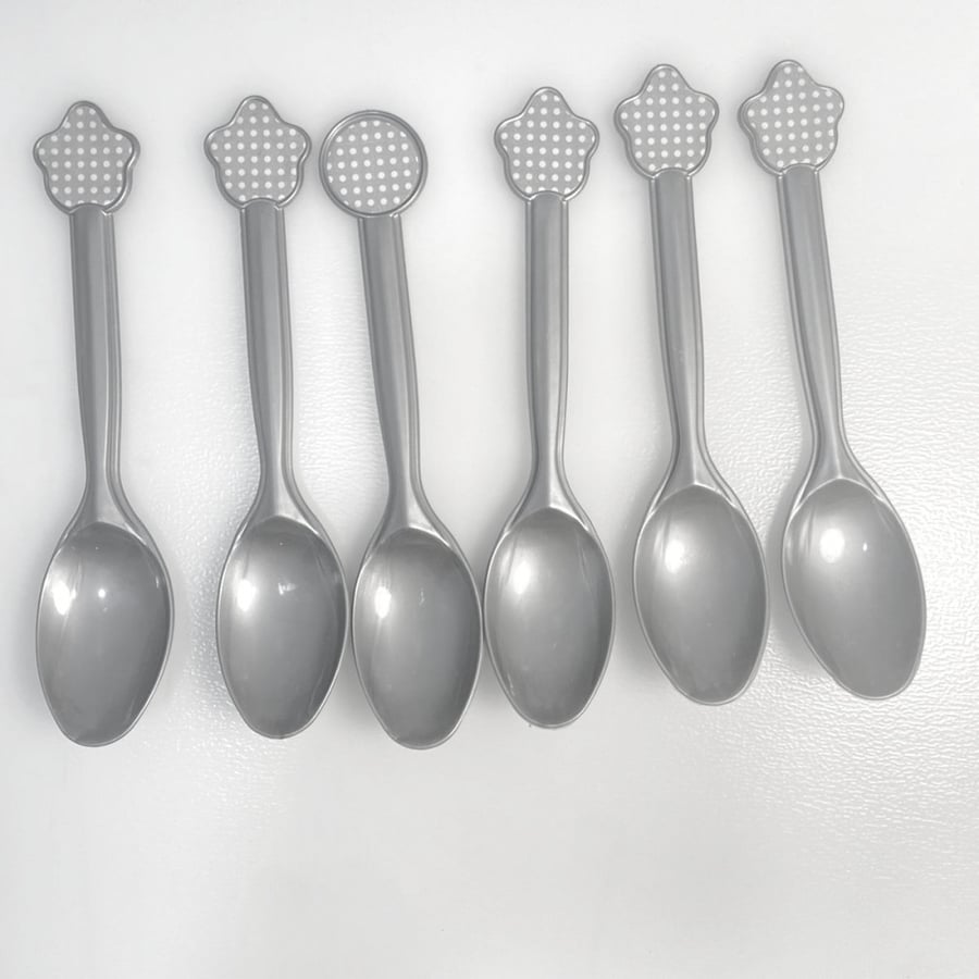 Gray-colored spoons