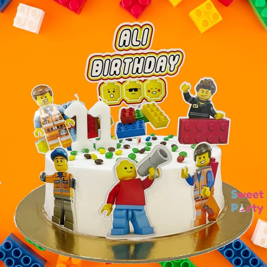 Lego cake topper cake